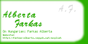 alberta farkas business card
